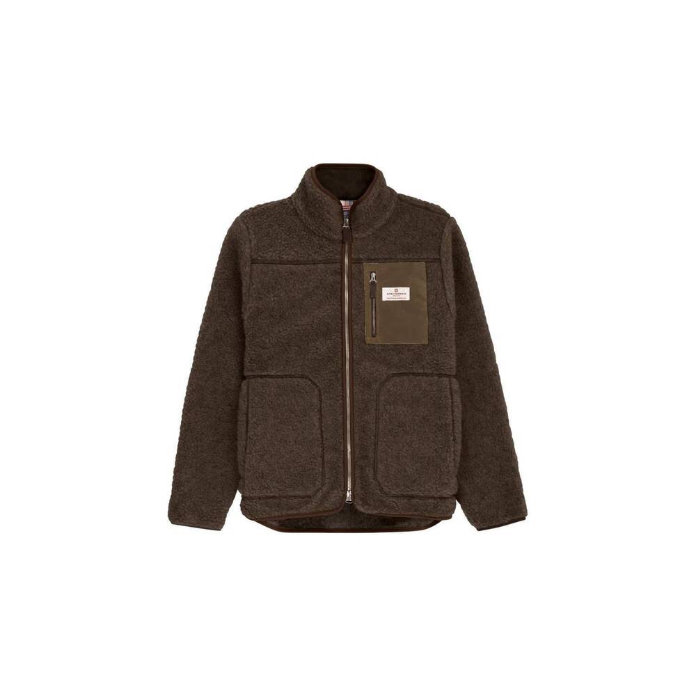 NEW AMUNDSEN men's heroes wool fleece jacket in cowboy